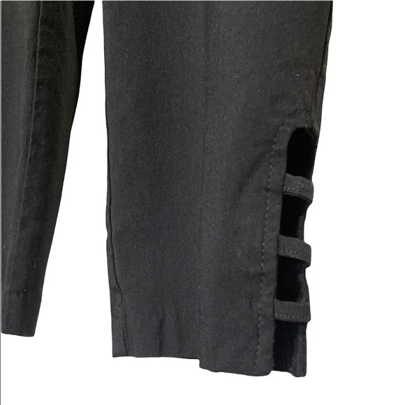 LG•NWT•89TH & MADISON•ANLKLE LENGTH / BLACK DRESS PANTS W ANKLE DETAIL• - Picture 2 of 10